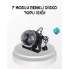 ieg™ 7 Renk Modlu Müzik Sensörlü Disko Topu – Led Işıklı Parti Aydınlatması