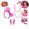 ieg™ 80’ler 90’lar Neon Pembe Parti Seti – Kolye Küpe Taç