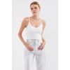 ieg™ 918 İp Askılı Crop Top - Beyaz