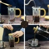 ieg™ Ahşap Detaylı 350 ml Cam French Press