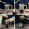 ieg™ Ahşap Detaylı 350 ml Cam French Press