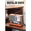 ieg™ Ahşap Görünümlü Retro Bluetooth Radyo USB,AUX Ve SD Kart Girişli