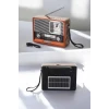 ieg™ Ahşap Görünümlü Retro Bluetooth Radyo USB,AUX Ve SD Kart Girişli