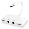 ieg™ Ally Andriod Usb Type C 4in1 Otg Ses Adaptörü Çift Dc 3.5mm Jack