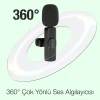 ieg™ Ally K8 Lightning İphone Tak Konuş Wireless Kablosuz Mini Yaka Mikrofonu Canlı Yayın Mikrofonu