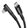 ieg™ Ally Type-c To İphone 20w Lightning Hızlı Şarj Kablosu Oyuncu 90 Derece Kablo