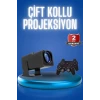 ieg™ Android Projeksiyon Siyah Taşınabilir Sinema Projektörü 4k 1080p Ev Sineması Bluetooth