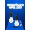 ieg™ Askılı Kırılmaz Led Işık Kamp Bahçe Lambası Taşınabilir Led Ampul Şarjlı