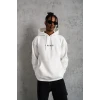 ieg™      Astronot Baskılı Kapüşonlu Sweat - Beyaz -