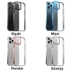 ieg™ Baseus Glitter İphone 13 Pro Max 6.7inç Kılıf Renkli Kenar Şeffaf Silikon