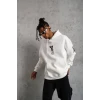 ieg™      Baskılı Kapüşonlu Sweat - Beyaz -