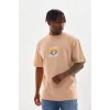 ieg™      Baskılı Oversize T-Shirt - Bej -