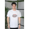 ieg™      Baskılı Oversize T-Shirt - Beyaz -