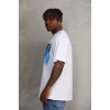 ieg™      Baskılı Oversize T-Shirt - Beyaz -