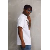 ieg™      Baskılı Oversize T-Shirt - Beyaz -
