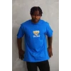 ieg™      Baskılı Oversize T-Shirt - Mavi -