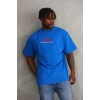 ieg™      Baskılı Oversize T-Shirt - Mavi -