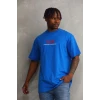ieg™      Baskılı Oversize T-Shirt - Mavi -