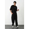 ieg™      Baskılı Oversize T-Shirt - Siyah -