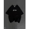 ieg™      Baskılı Oversize T-Shirt - Siyah -