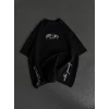 ieg™      Baskılı Oversize T-Shirt - Siyah -