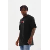 ieg™      Baskılı Oversize T-Shirt - Siyah -