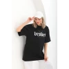 ieg™      Baskılı Oversize T-Shirt - Siyah -