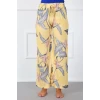 ieg ™ Bayan Penye Bol Paça Pantolon Sarı