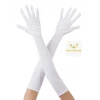 ieg™ Beyaz Renk Dirseğe Kadar Uzun Kumaş Eldiven 40 cm