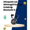 ieg™ Bluetooth 5.3 Kablosuz Kulaklık 30mm Sürücü LED Ekranlı Mikrofonlu