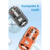 ieg™ Bluetooth USB Çift Modlu Sessiz Mouse, Şeffaf Mıknatıslı Kapaklı, TypeC Şarjlı, DPI Ayarlı, Kablosuz 10m Çekim Mesafeli, Masaüstü Kısayol Tuşlu, Taşınabilir Şarjlı Mouse Turuncu