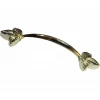 IEG Dekoratif Zamak Yaprak Kulp - 96mm, Sarı, 1 Adet