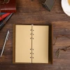 ieg™ Deri Yaprak Desenli Çizgisiz Defter