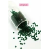 İEG Dökme Cam Kum Boncuk (8/0) 3 mm - 20 Gram - Şeffaf Koyu Yeşil - BNC155