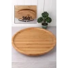 ieg™ Dönerli Bambu Sunum Tabağı 30 Cm -DS3030