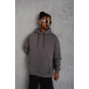 ieg™      Düz Kapüşonlu Sweat - Gri -