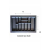 ieg™ Eco Lüx Modül Kaşıklık Antrasit 76x49 Cm -ACERO-20357