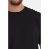 ieg™ Erkek 24/1 Düz A Kalite Oversize T-shirt - Siyah