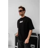 ieg™ Erkek Baskılı Oversize T-shirt - Siyah