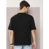 ieg™ Erkek Baskılı Oversize T-shirt - Siyah