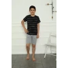 ieg ™ Erkek Çocuk Penye Şortlu Pijama Takım Siyah