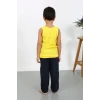 ieg ™ Erkek Çocuk Sıfır Kol Penye Pijama Takım Sarı