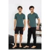 ieg ™ Erkek Penye Petrol Rengi 3lü Pijama Takımı