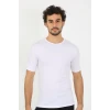 ieg ™ Erkek Sıfır Yaka Likralı Beyaz T-Shirt