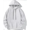 ieg™ Erkek Uzun Kol Kapşonlu Basic Sweatshirt Hoodie - Gri