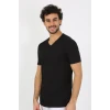 ieg ™ Erkek V Yaka Siyah Penye Atlet