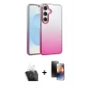 ieg™ Galaxy A55 5G Kılıf Kıvılcım Minimal Özel Seri - Siyah 3D Antistatik Mat Seramik Nano Ekran Koruyucu + Şeffaf Kamera Lens Koruma Cam