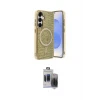 ieg™ Galaxy S24 Kılıf Eksen Çizgi - Siyah Vanessa Magic Hayalet Cam