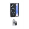 ieg™ Galaxy S24 Kılıf Eksen Çizgi - Siyah Vanessa Magic Hayalet Cam