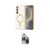ieg™ Galaxy S24 Plus Kılıf Nova Işık Özel Seri - Siyah Vanessa Magic Hayalet Cam